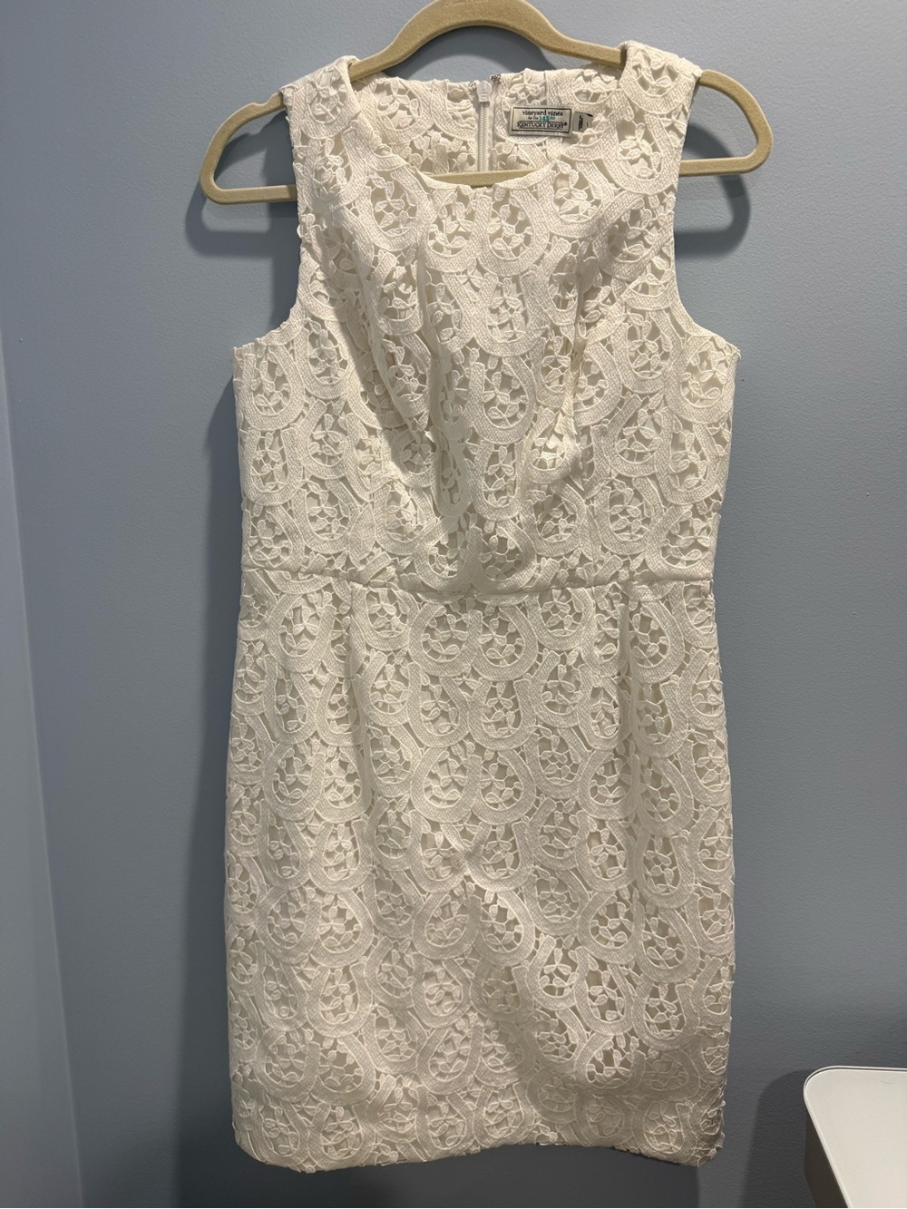 Kentucky Derby Vineyard Vines White Horseshoe Lace Dress